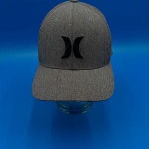 Hurley Flexfit Nike Dri Fit Men's Baseball Cap Gray Fitted L XL